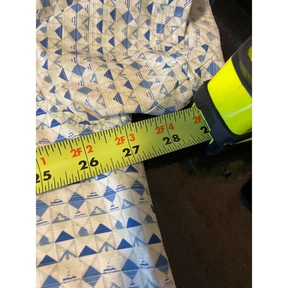 Tommy Bahama Mens Blue White Patterned Short Sleeve Button Front Shirt Sz 2XL - Picture 6 of 10